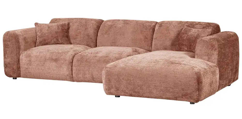 WOOOD Cloud Ecksofa Chenille terra Recamiere rechts Top-Angebot