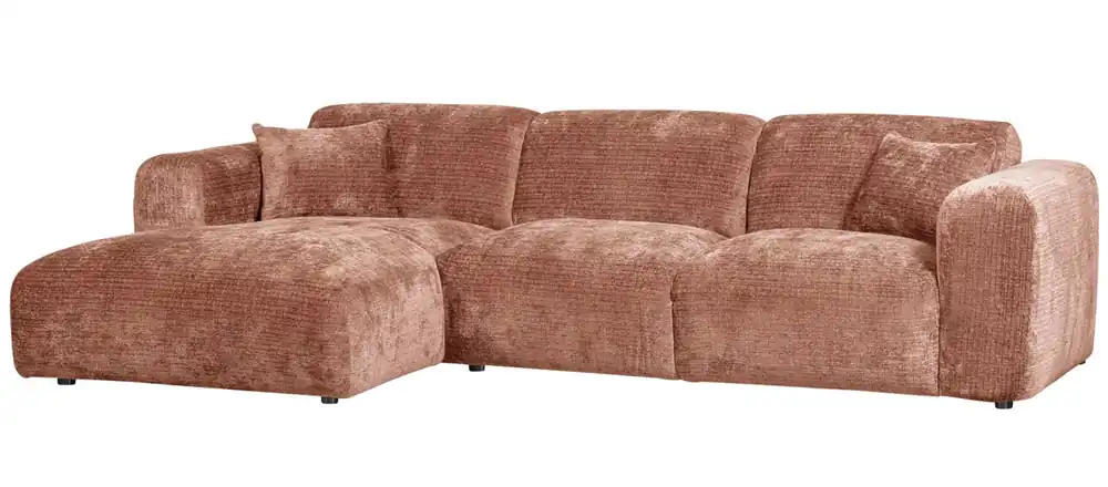 Sonderangebot WOOOD Cloud Ecksofa Chenille terra Recamiere links
