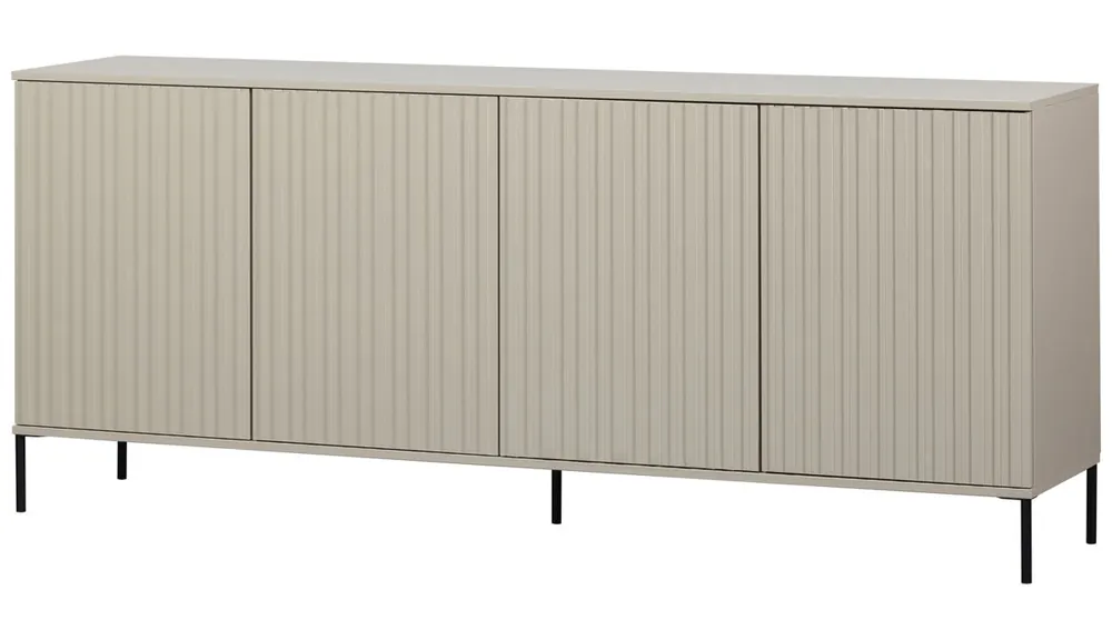 Versand Am Gleichen Tag Sideboard New Gravure 200 cm Esche Kiefernholz staubgrau