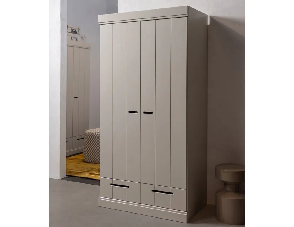 woood Kleiderschrank Connect Kiefer staubgrau Schrank Finale Aktion