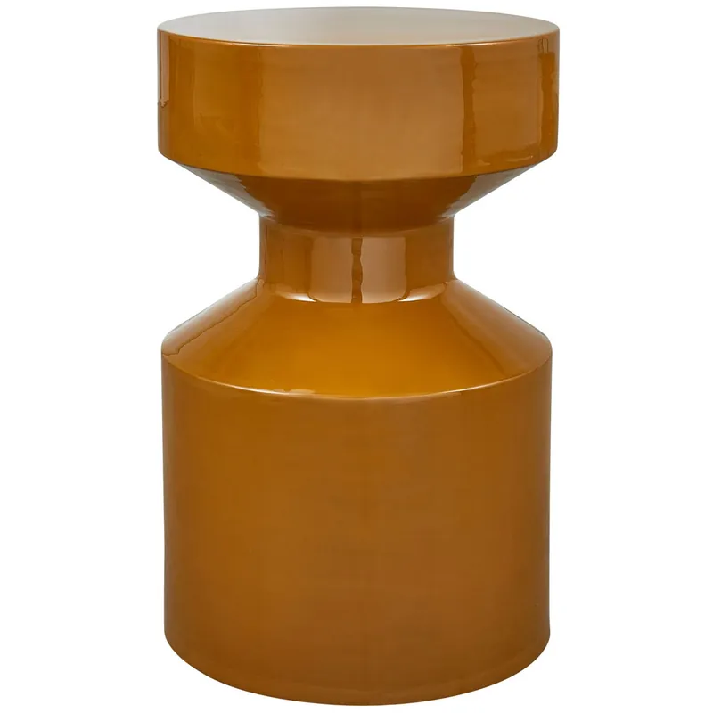 Markenprodukt woood Beistelltisch FERRY Ø 30 cm Metall honiggelb