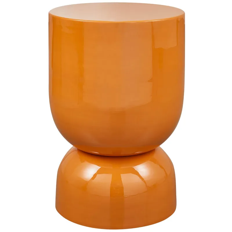 woood Beistelltisch HEKLA Ø 32 cm Metall orange Schnäppchen