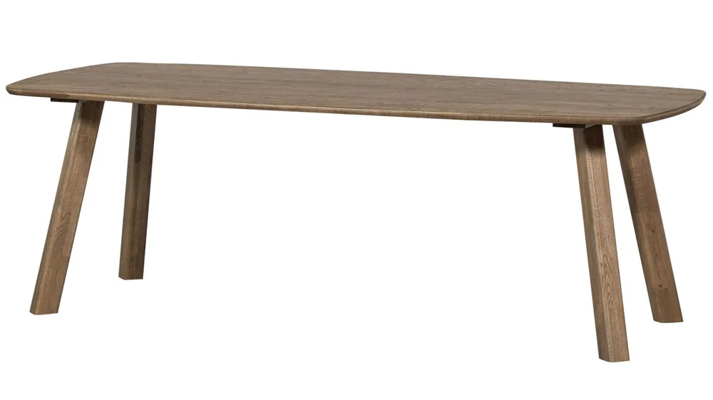 Esstisch DÄNISCH 220 x 100 cm oval Eiche massiv kaschmir braun Angebot