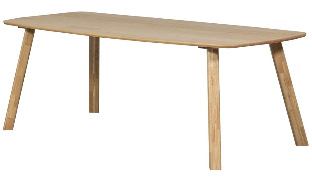 Esstisch DÄNISCH 180 x 100 cm oval Eiche massiv Preis Gesenkt