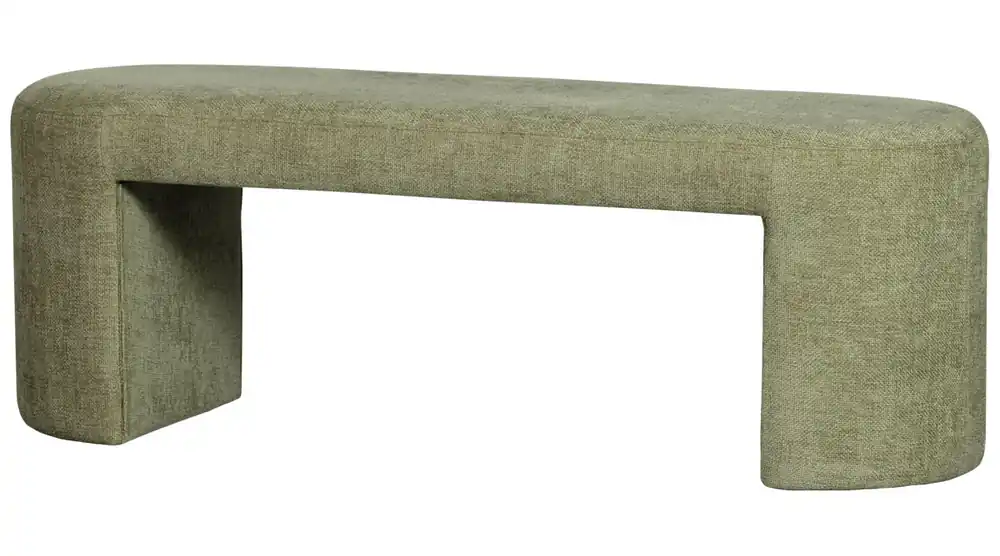 Rabatt Esstischbank Küchenbank JACOB 130 cm Chenille olivegrün
