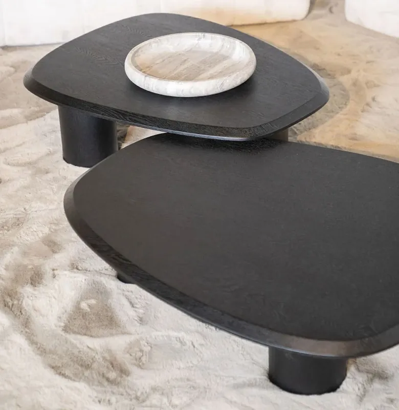 Neu Im Sortiment Couchtisch MALON 106 x 88 cm Eiche schwarz
