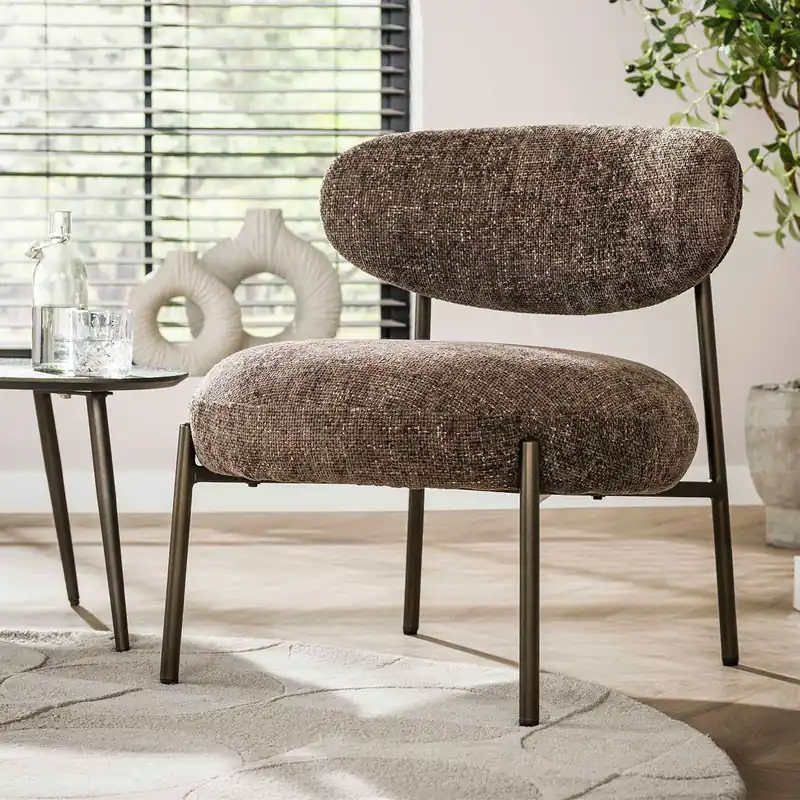 Versand Am Gleichen Tag Sessel Oval braun Tissee braun Polstersessel Fernsehsessel