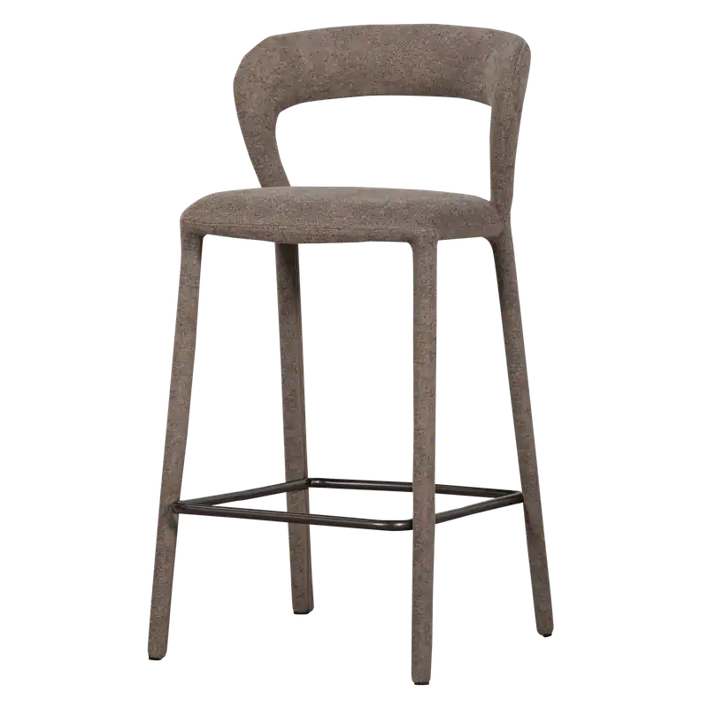 Barhocker NOBLE SH 71 cm Webstoff taupe Echt