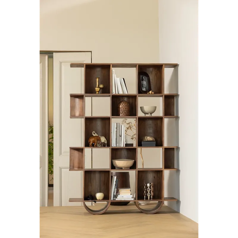 Top-Preis Bücherregal Regal SINNE offen H 180 cm Mangoholz dunkelbraun