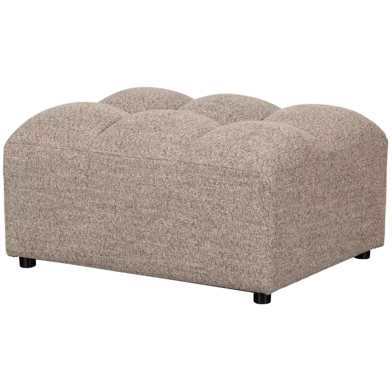 Neu Im Sortiment Pouf ALLURE 100 x 70 cm Hocker Sitzhocker Webstoff braun melange