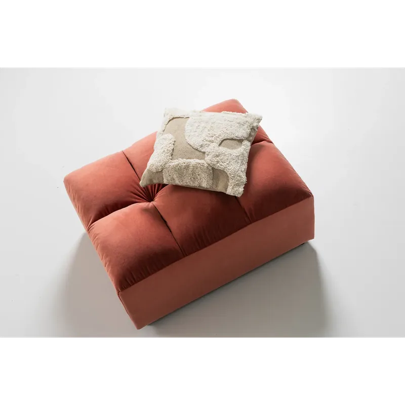 Pouf ALLURE 100 x 70 cm Hocker Sitzhocker Samt blush Sale