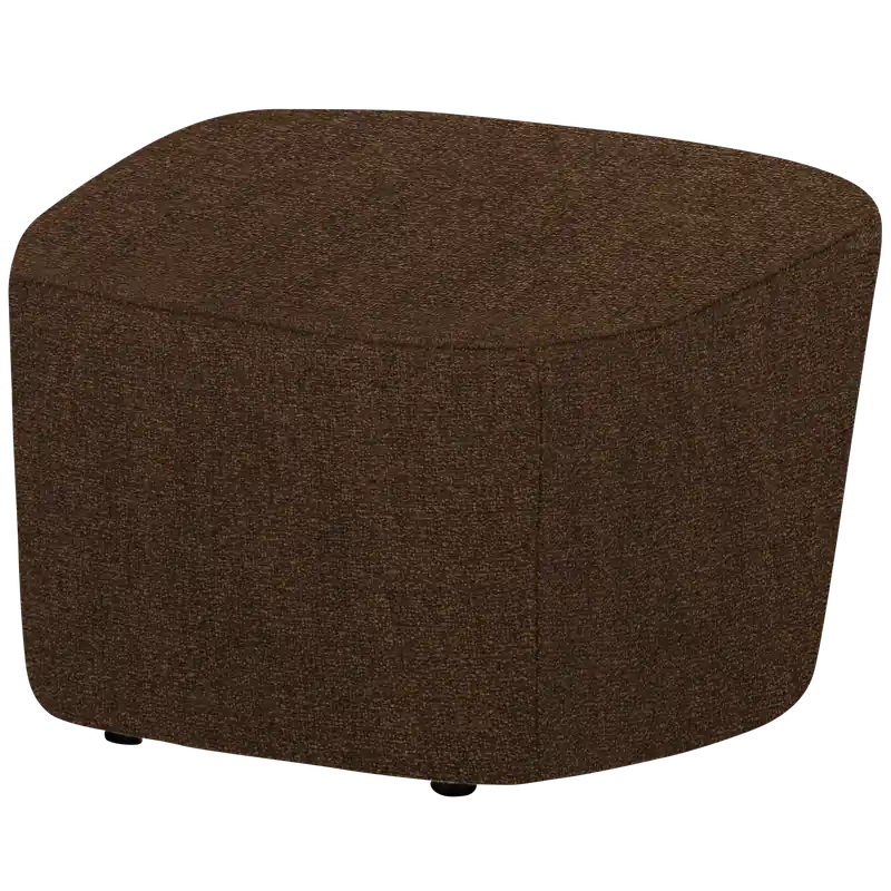 Neue Ware Pouf LOFTY 62 x 48 cm Hocker Sitzhocker Webstoff braun melange