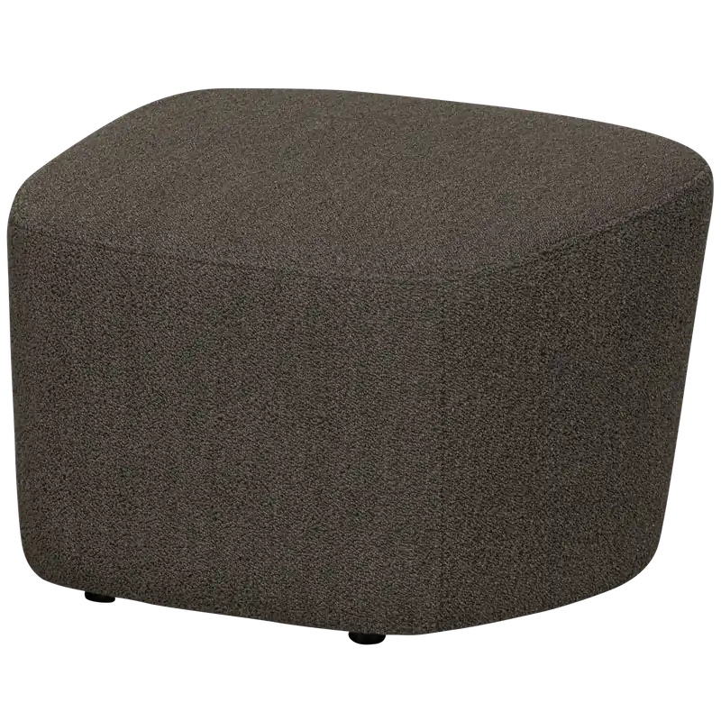 Markenware Pouf LOFTY 62 x 48 cm Hocker Sitzhocker Bouclé braun