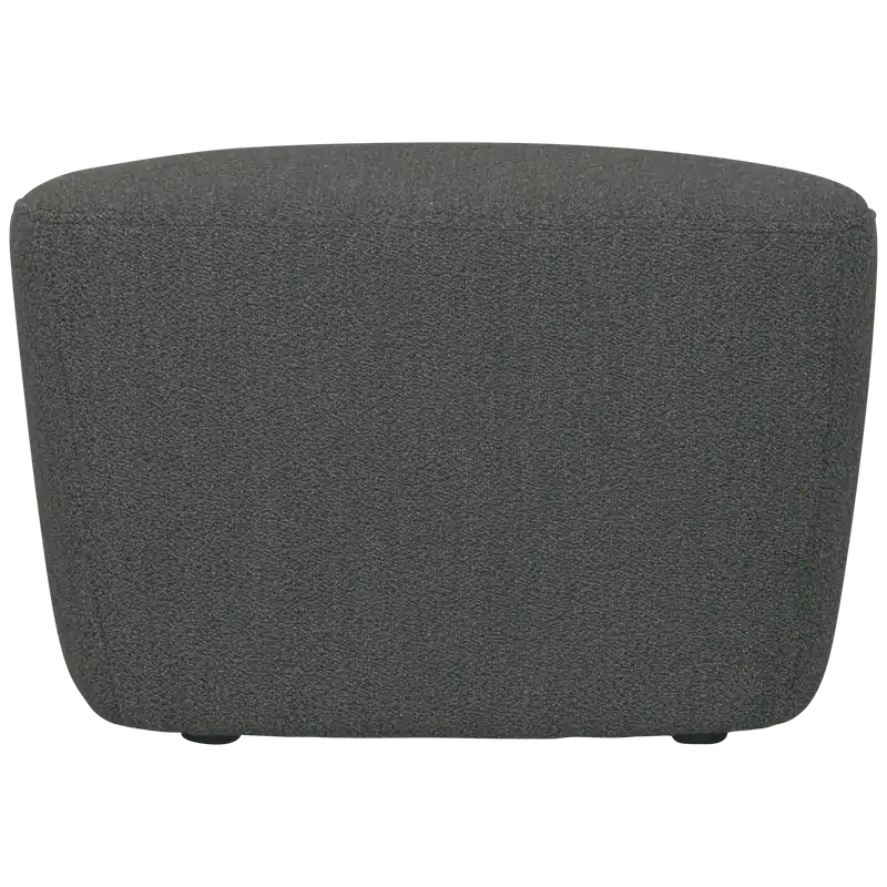 Pouf LOFTY 62 x 48 cm Hocker Sitzhocker Bouclé stahlgrau Top-Preis
