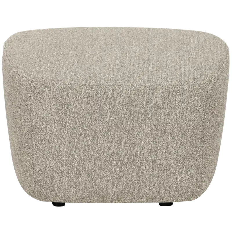 Angebot Pouf LOFTY 62 x 48 cm Hocker Sitzhocker Bouclé natur