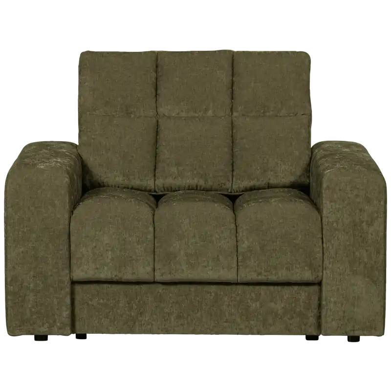 Expressversand Sessel SECOND DATE Webstoff vintage grün Loungesessel