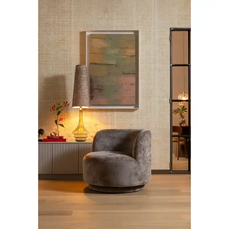 Sessel POPULAR WENDUNG Chenille taupe Loungesessel Preisknaller