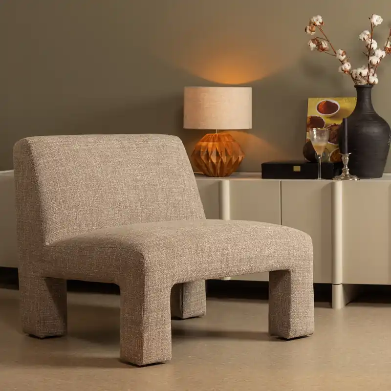 Highlight Sessel LAVID Relaxsessel Cave-Webstoff natur