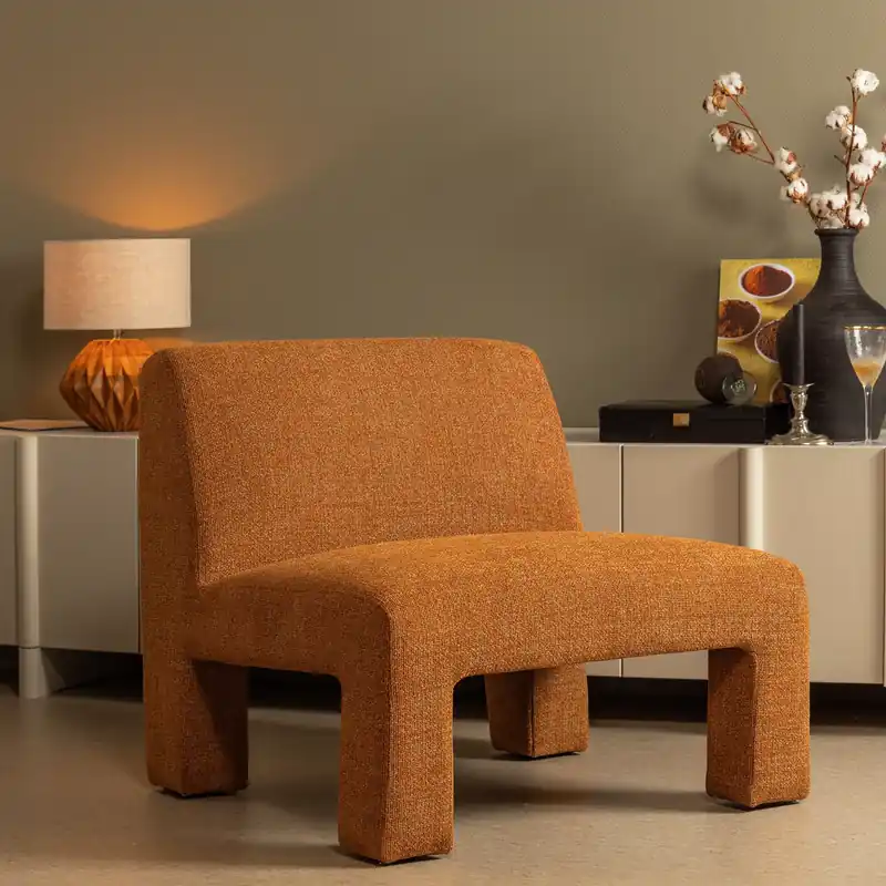 Sessel LAVID Relaxsessel Cave-Webstoff ginger Zertifiziert