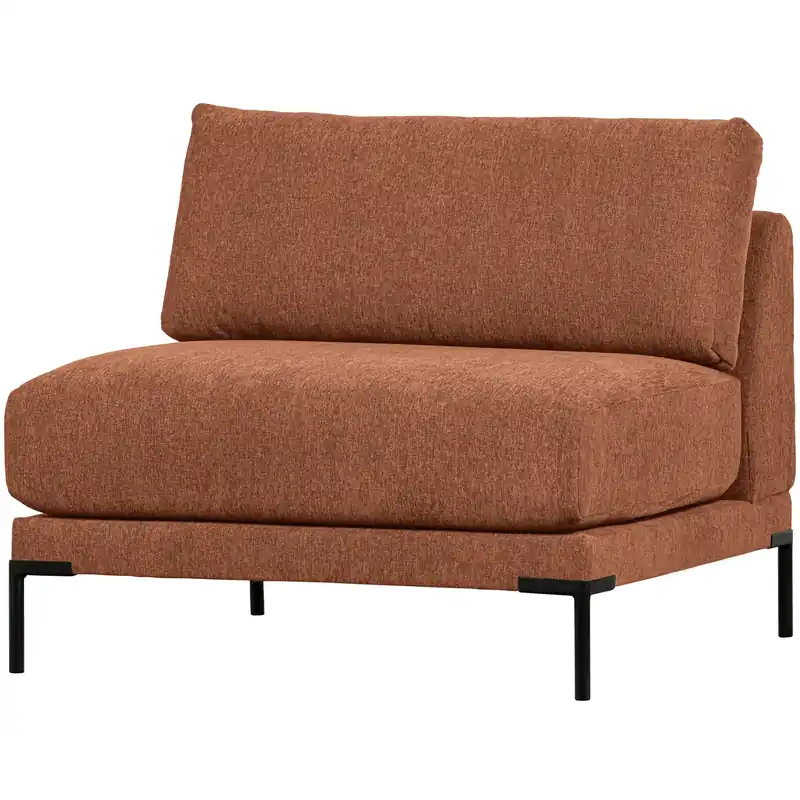 Zertifiziert Loveseat Sessel Couple Element Chenille Webstoff rostmélange