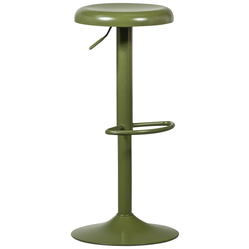 Direktkauf Barhocker ISAAC SH 61-81 cm höhenverstellbar Metall warmgrün Barstuhl