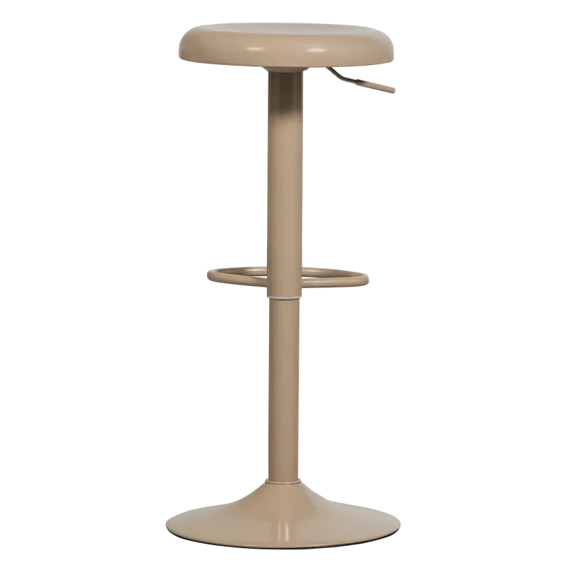 Sonderaktion Barhocker ISAAC SH 61-81 cm höhenverstellbar Metall sandfarben Barstuhl