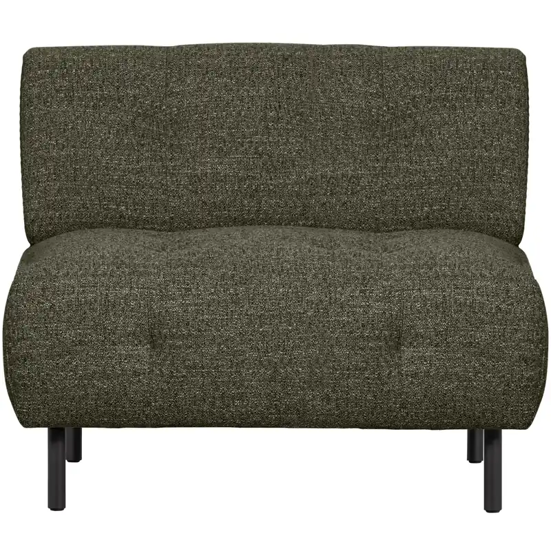 Loveseat Sessel LLOYD grober Webstoff grün melange Schneller Versand