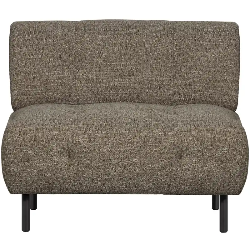 Loveseat Sessel LLOYD grober Webstoff dunkelbraun melange Neuheit