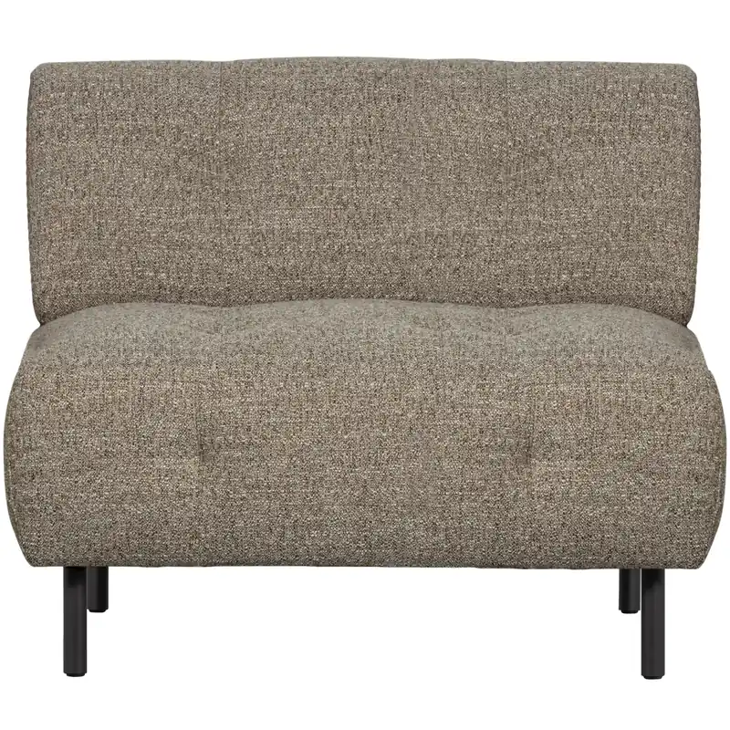 Loveseat Sessel LLOYD grober Webstoff braun melange Preis Gesenkt
