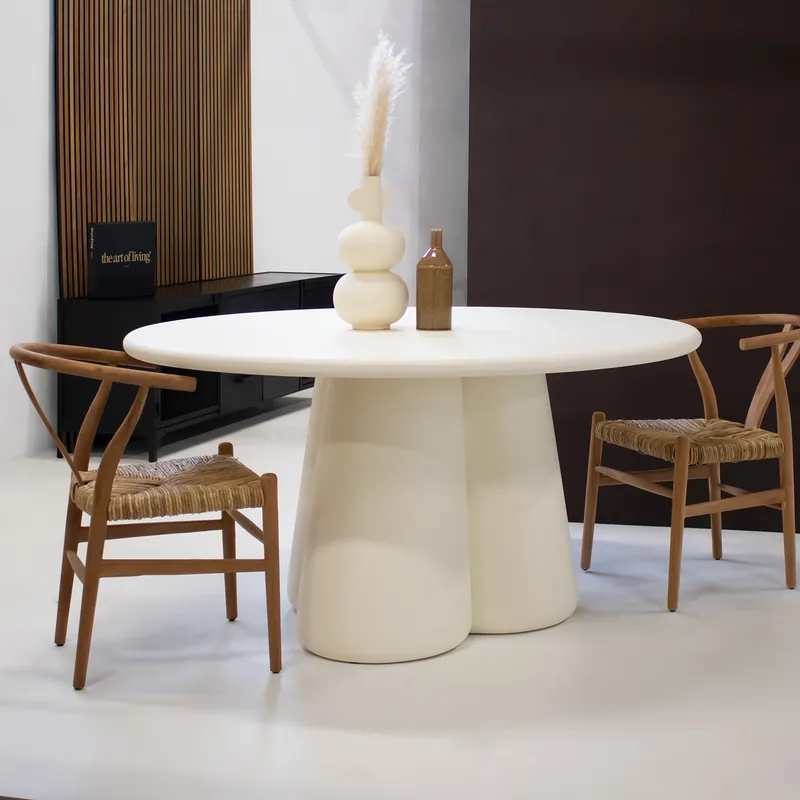 Esstisch LOIR rund Ø 150 cm MDF beige Esszimmertisch Begrenztes Angebot