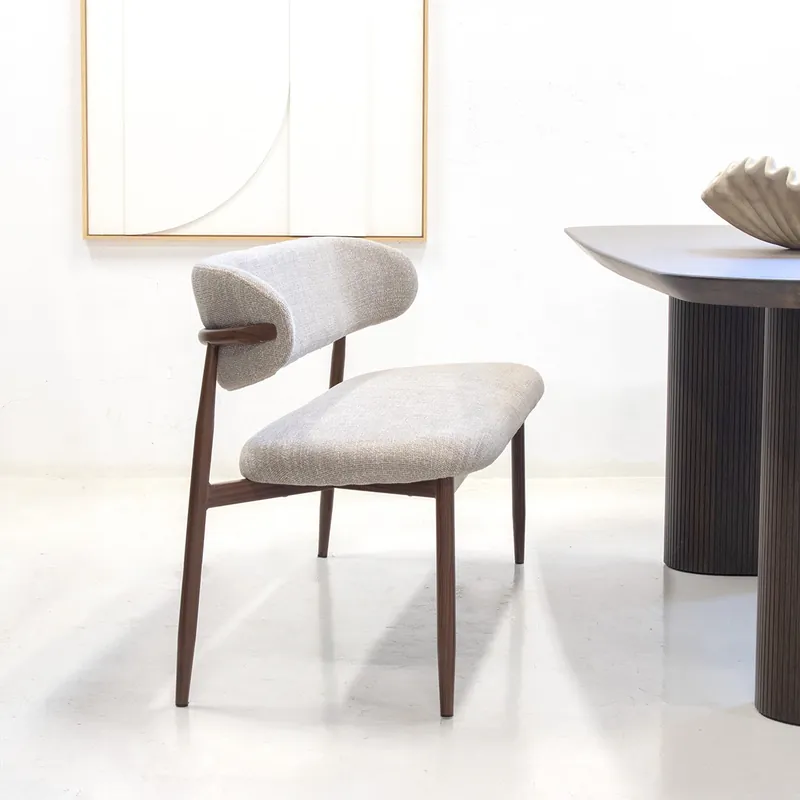 Esszimmerbank Küchenbank NOVA 160 cm Gestell wallnuss Bezug taupe Markenware