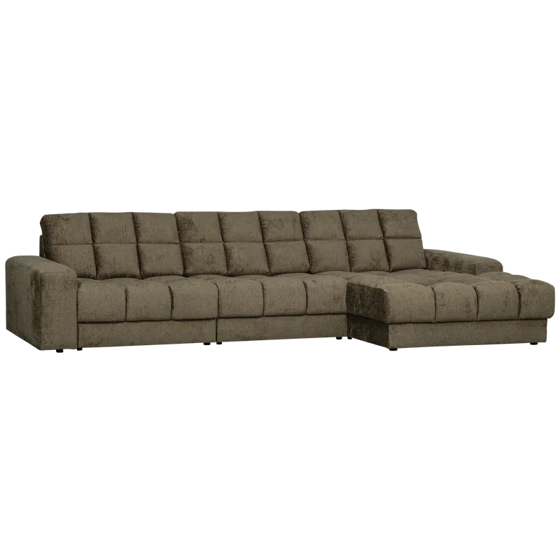 Ecksofa Sofa SECOND DATE Bezug Struktur Velvet bonsai Chaiselongue rechts Neuheit
