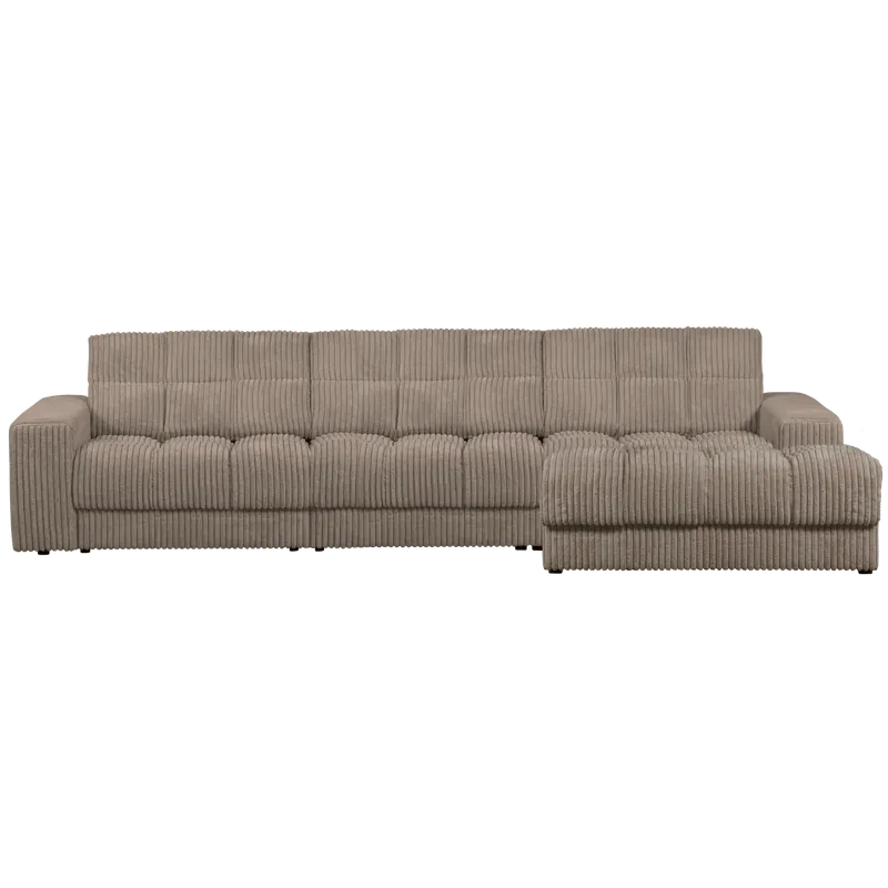 Beliebt Ecksofa Sofa SECOND DATE Bezug Ribstoff mud Chaiselongue rechts