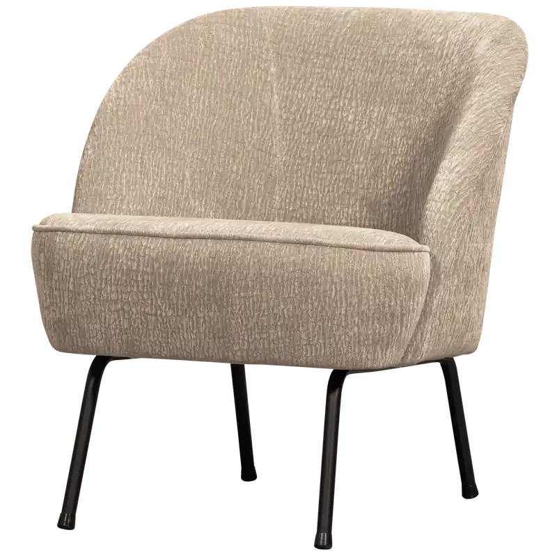 Mega-Angebot Sessel VOGUE 3D Chenille sandfarben Loungesessel Clubsessel