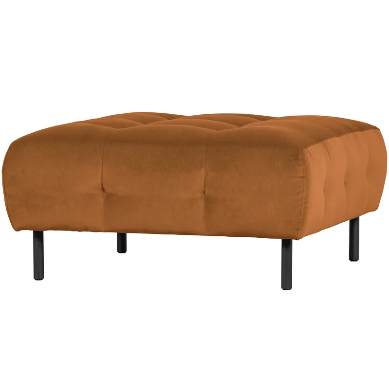 Pouf LLOYD 90 x 90 cm Hocker Sitzhocker Samt Velvet zimt Preisknaller