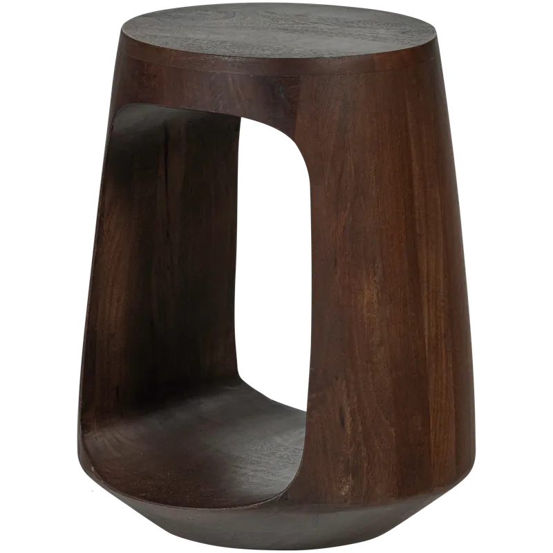 Markenprodukt Beistelltisch BAYO H 45 cm Mango Massivholz dunkelbraun Couchtisch