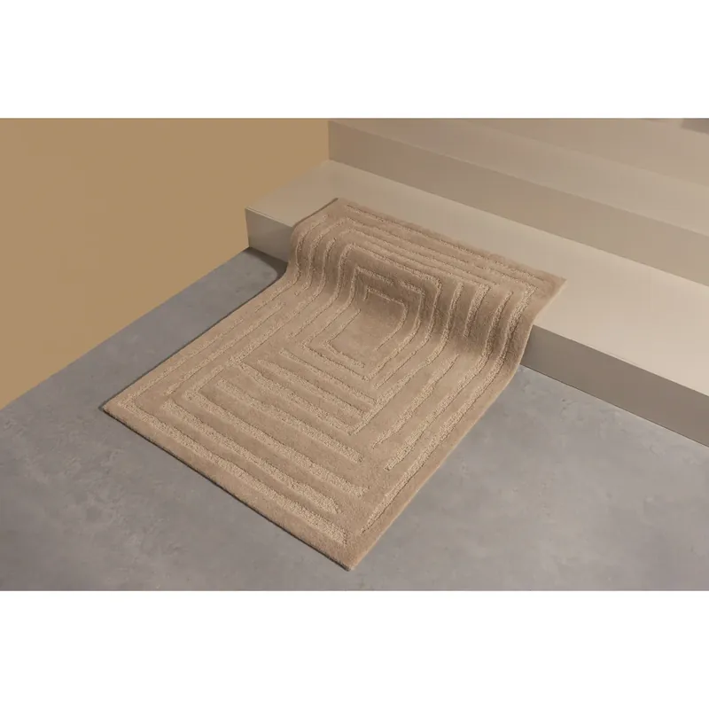 Angebot Teppich ALICIA 240 x 170 cm Wolle sandfarben Carpet
