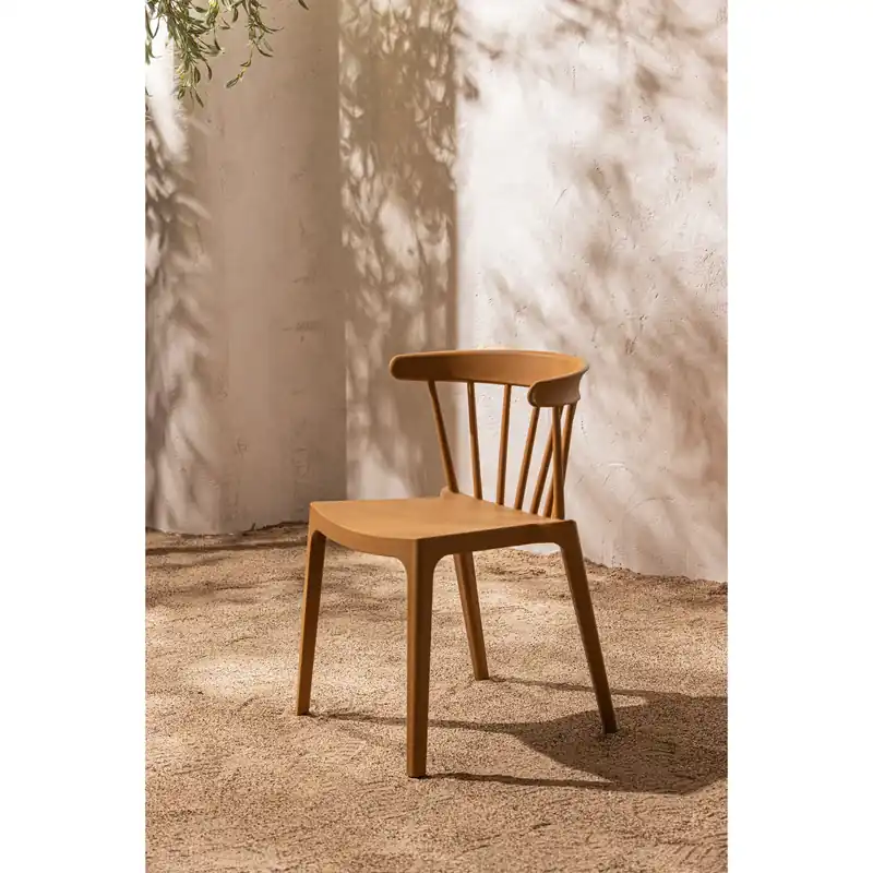 2er Set Gartenstuhl Kunststoff BLISS BIOFASER karamell melange stapelbar Garantierte Lieferung