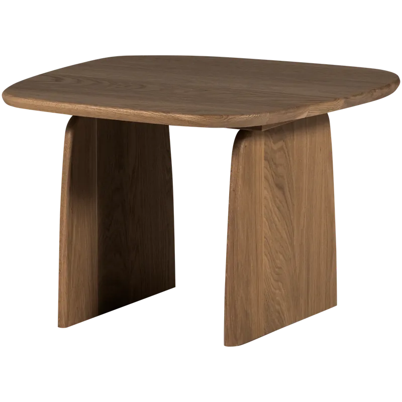 Meistverkauft Couchtisch TABLO organisch 60 x 60 cm Eiche Massivholz cashmere brown