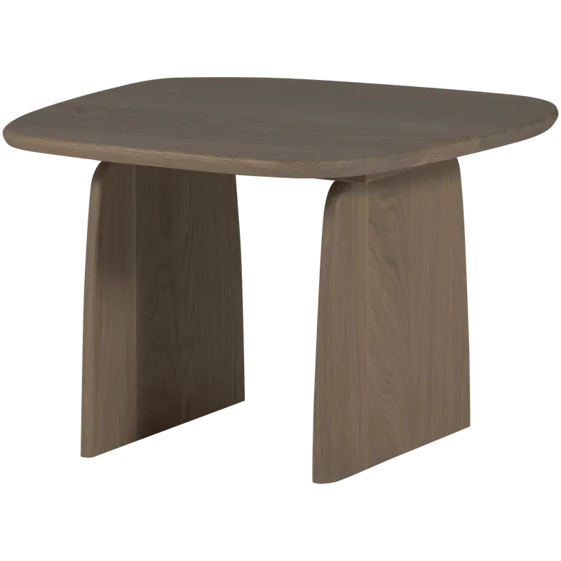 Direktkauf Couchtisch TABLO organisch 60 x 60 cm Eiche Massivholz pebble grey