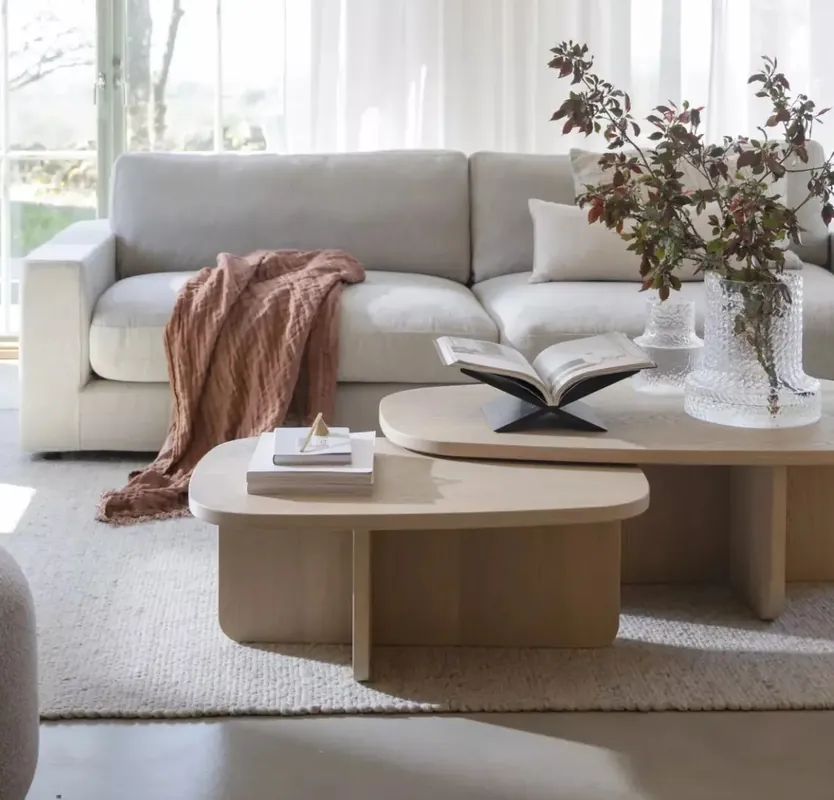 Preiswert 2er Set Couchtisch WILLINGS Eiche white wash