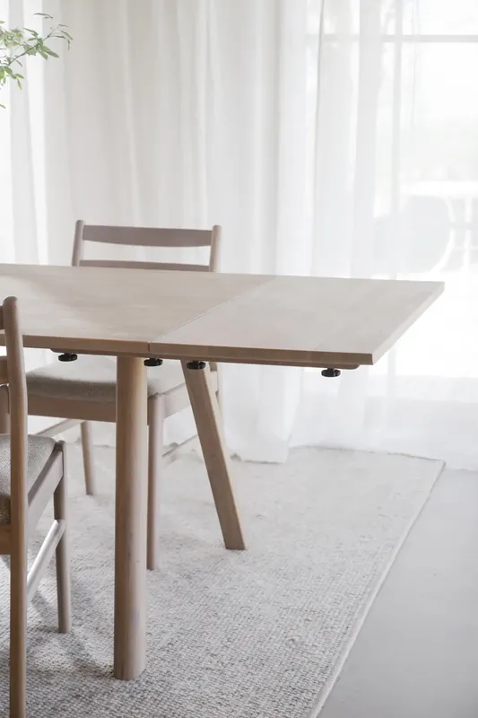 2er Set Ansteckplatten für Esstisch LAPPERON 220 x 95 Eiche auf 265 - 310 cm white wash Top-Angebot