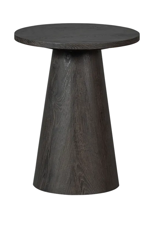 Couchtisch MAAN Ø 40 cm MDF 3D foliert dunkelbraun Anstelltisch Sofatisch Sonderaktion