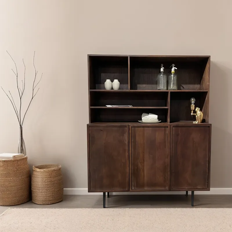 Anrichte Schrank Elan 135 cm Mangoholz braun Nur Für Kurze Zeit