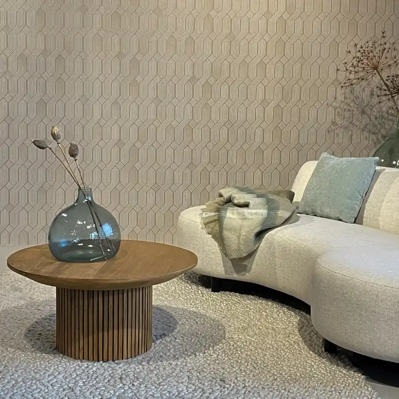 Couchtisch Lausanne Ø 80 cm Teakholz natur Sofatisch Highlight