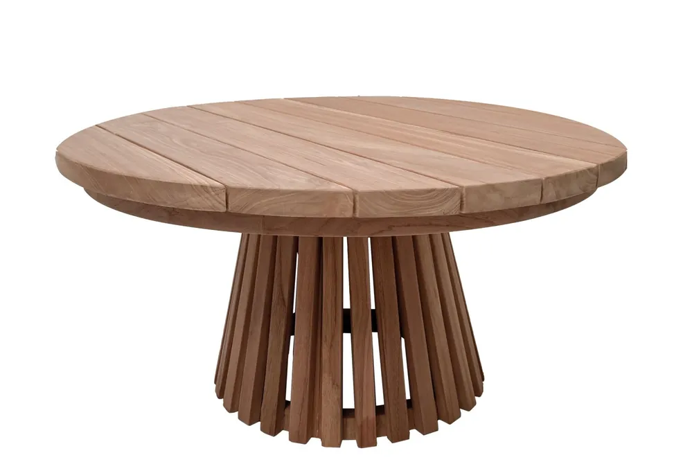 Highlight Garten Couchtisch Cindo Ø 80 cm Teakholz natur