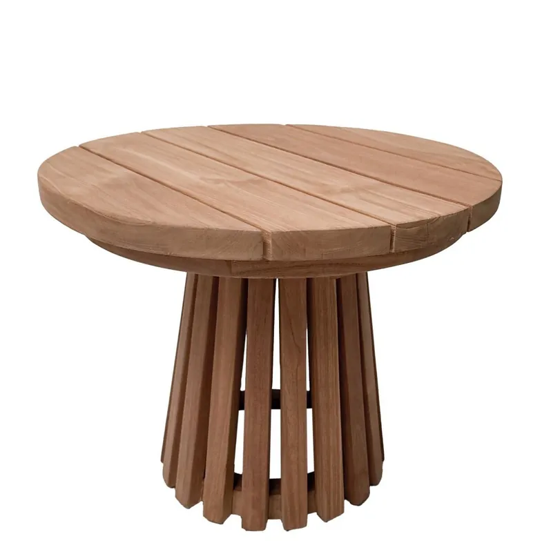 Top-Angebot Garten Couchtisch Cindo Ø 50 cm Teakholz natur