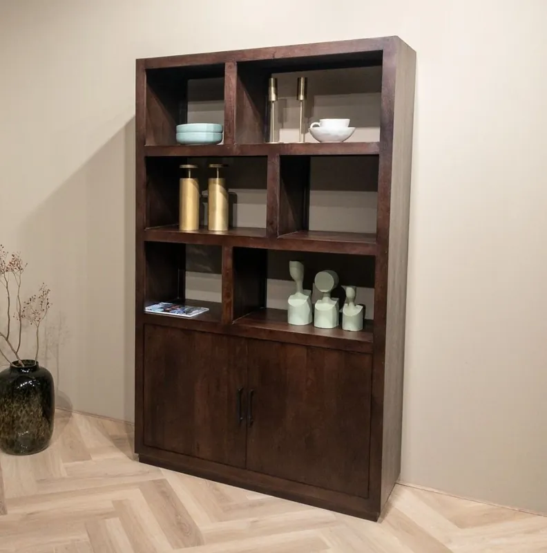 Schrank Regal Jaxx B 120 cm Mangoholz braun Direkt Vom Hersteller