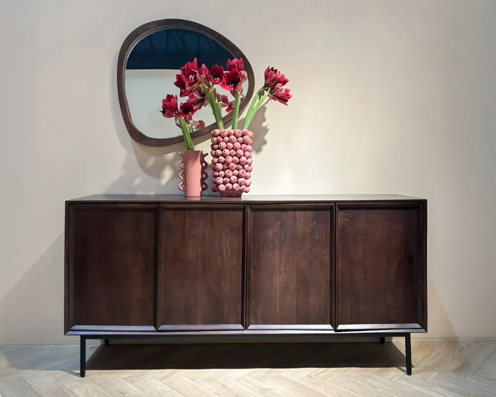 Sideboard Ravenstein 180 cm Mangoholz braun Abverkauf