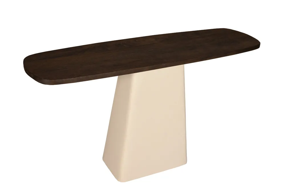 Konsolentisch Marron 140 x 40 cm Mangoholz braun Metall Anstelltisch Preiswert